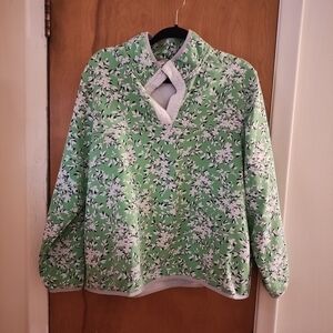 Draper James - Lands End Green Floral Sweatshirt